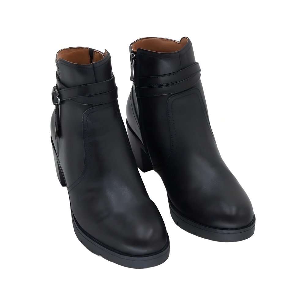 Easy Spirit Block Heeled Ankle Boot Black Size 8